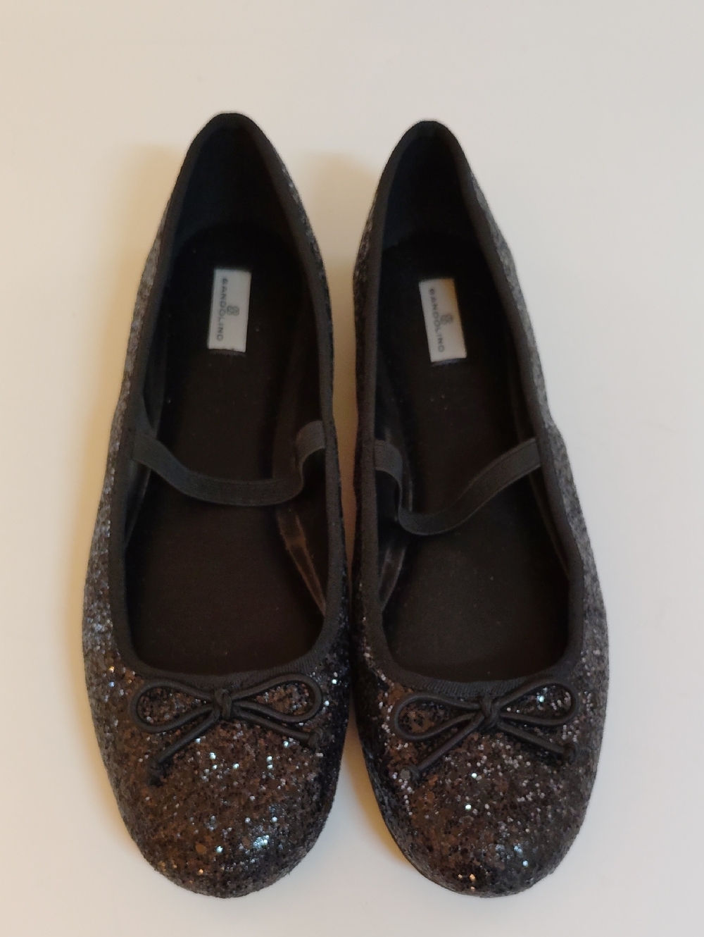Bandolino Black Glitter Ballet Flats